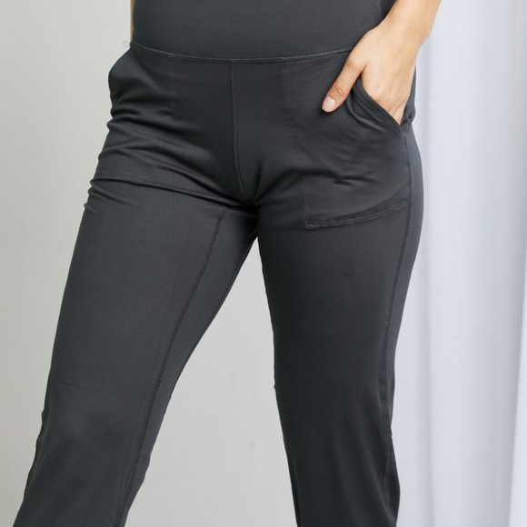LOVEIT Full Size Wide Waistband Cropped Joggers - Picture 5 of 8